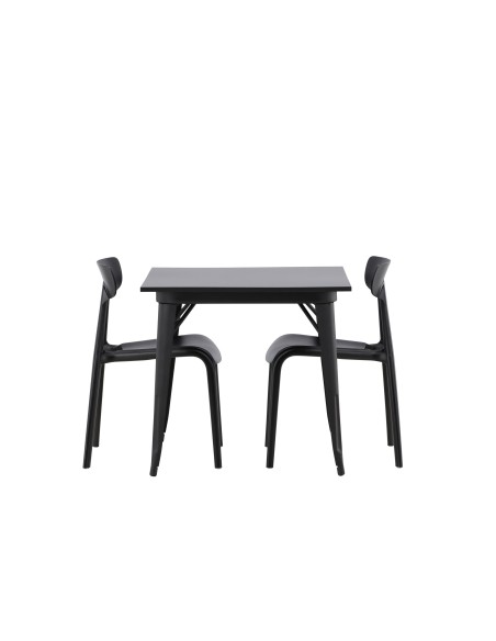 Matgrupp Tempe med Ursholmen matstolar, 80 × 80 cm