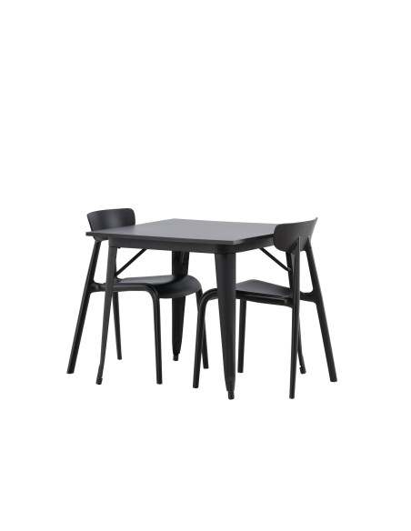 Matgrupp Tempe med Ursholmen matstolar, 80 × 80 cm