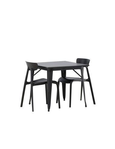 Matgrupp Tempe med Ursholmen matstolar, 80 × 80 cm