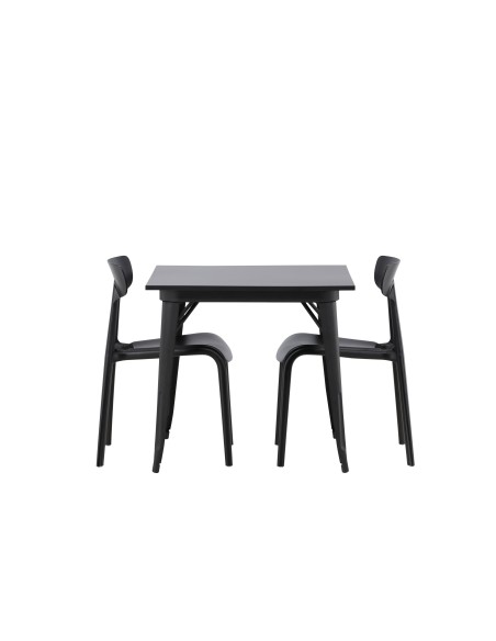Matgrupp Tempe med Ursholmen matstolar, 80 × 80 cm