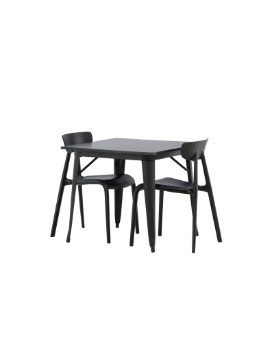Matgrupp Tempe med Ursholmen matstolar, 80 × 80 cm