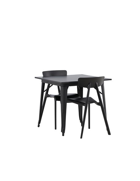 Matgrupp Tempe med Ursholmen matstolar, 80 × 80 cm