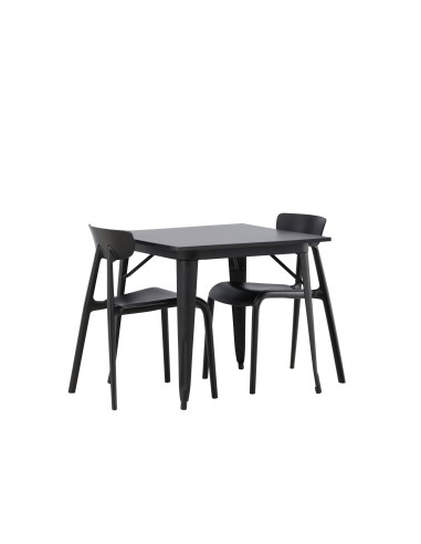 Matgrupp Tempe med Ursholmen matstolar, 80 × 80 cm