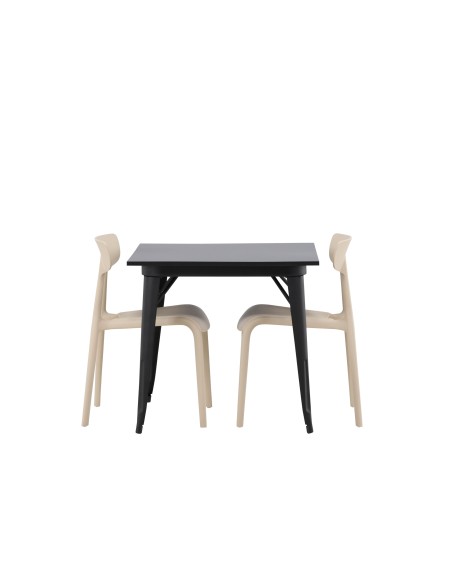 Matgrupp Tempe med Ursholmen matstolar, 80 × 80 cm