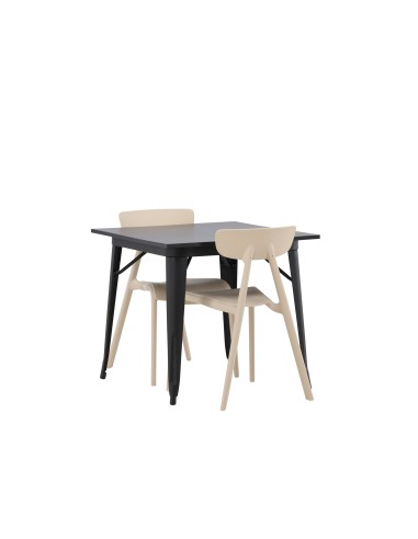 Matgrupp Tempe med Ursholmen matstolar, 80 × 80 cm