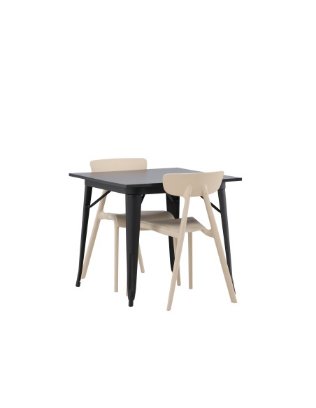Matgrupp Tempe med Ursholmen matstolar, 80 × 80 cm