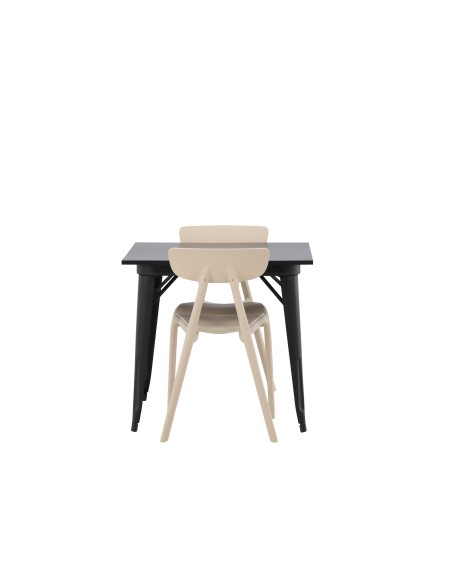 Matgrupp Tempe med Ursholmen matstolar, 80 × 80 cm