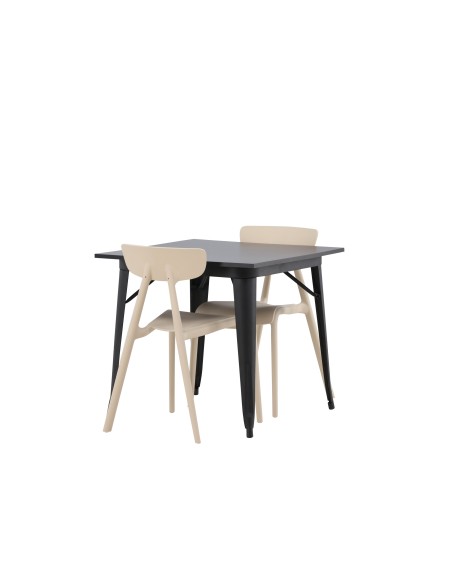 Matgrupp Tempe med Ursholmen matstolar, 80 × 80 cm