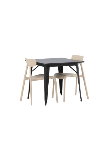 Matgrupp Tempe med Ursholmen matstolar, 80 × 80 cm