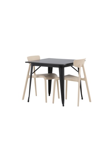 Matgrupp Tempe med Ursholmen matstolar, 80 × 80 cm