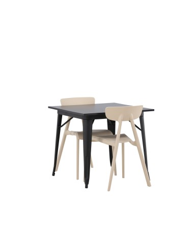 Matgrupp Tempe med Ursholmen matstolar, 80 × 80 cm