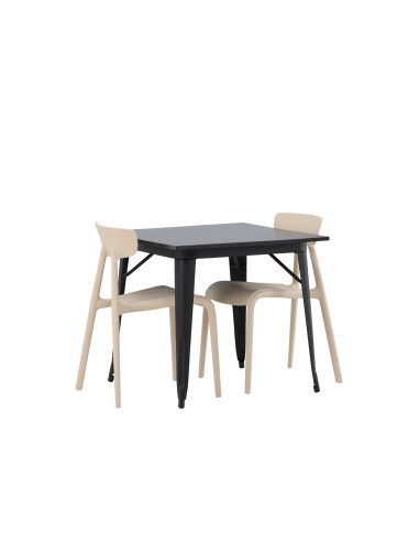 Matgrupp Tempe med Ursholmen matstolar, 80 × 80 cm