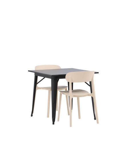 Matgrupp Tempe med Åstol matstolar, 80 × 80 cm