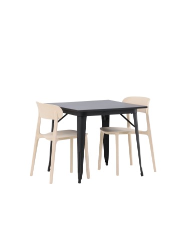 Matgrupp Tempe med Åstol matstolar, 80 × 80 cm