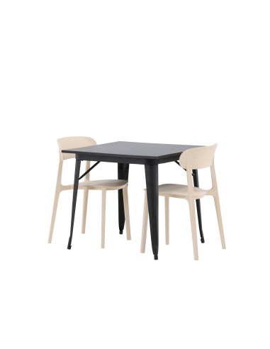 Matgrupp Tempe med Åstol matstolar, 80 × 80 cm