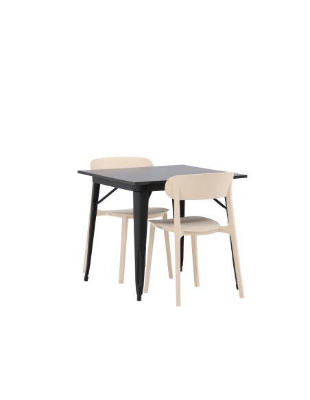 Matgrupp Tempe med Åstol matstolar, 80 × 80 cm