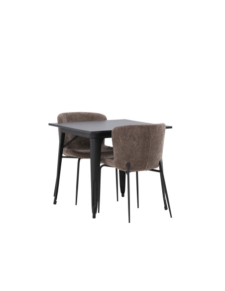Matgrupp Tempe med Modesto matstolar, 80 × 80 cm