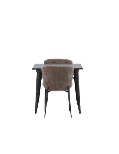 Matgrupp Tempe med Modesto matstolar, 80 × 80 cm