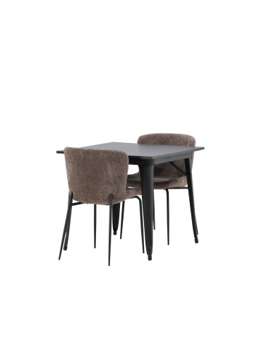 Matgrupp Tempe med Modesto matstolar, 80 × 80 cm