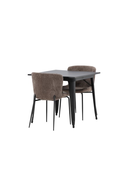 Matgrupp Tempe med Modesto matstolar, 80 × 80 cm