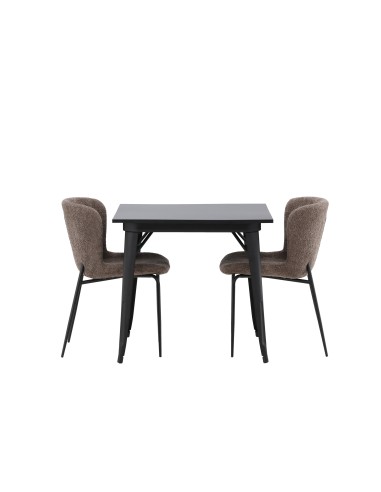 Matgrupp Tempe med Modesto matstolar, 80 × 80 cm
