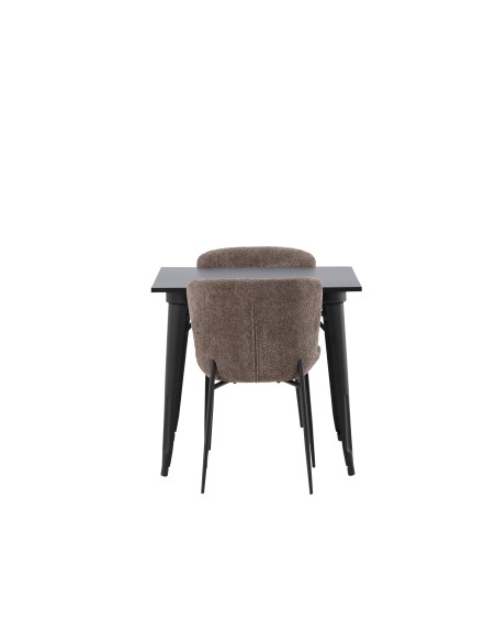 Matgrupp Tempe med Modesto matstolar, 80 × 80 cm