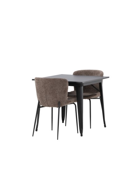 Matgrupp Tempe med Modesto matstolar, 80 × 80 cm