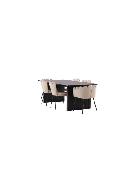 Matgrupp Vail med Limhamn matstolar, 200 × 100 cm