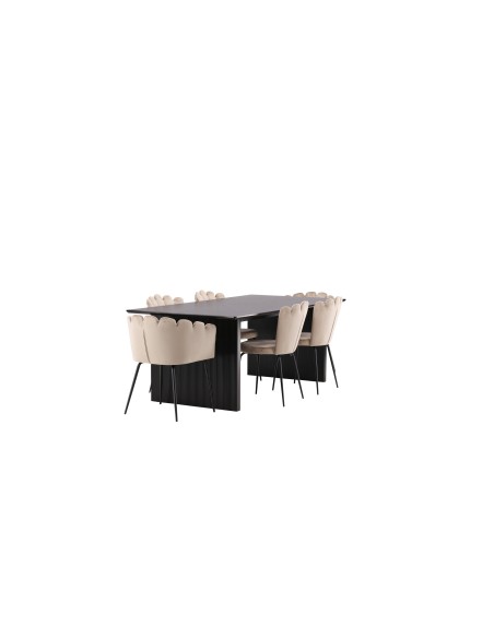 Matgrupp Vail med Limhamn matstolar, 200 × 100 cm