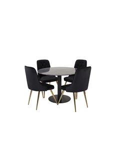 Matgrupp Estelle med Velvet Deluxe matstolar