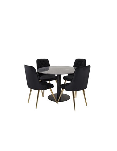 Matgrupp Estelle med Velvet Deluxe matstolar