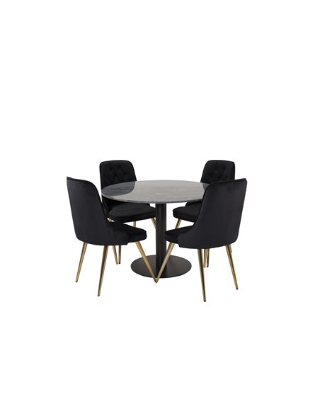 Matgrupp Estelle med Velvet Deluxe matstolar
