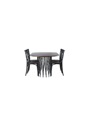 Matgrupp Stone med Crosett matstolar, 220 × 100 cm