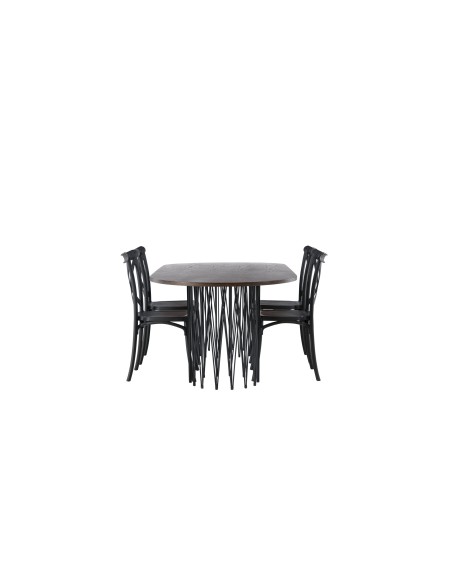 Matgrupp Stone med Crosett matstolar, 220 × 100 cm