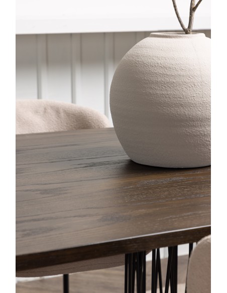 Matgrupp Stone med Modesto matstolar, 220 × 100 cm