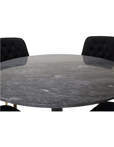 Matgrupp Estelle med Velvet Deluxe matstolar