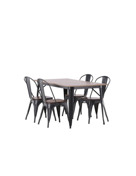 Matgrupp Tempe med Tempe matstolar, 140 × 80 cm