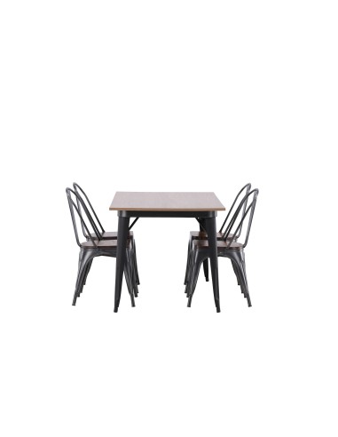 Matgrupp Tempe med Tempe matstolar, 140 × 80 cm