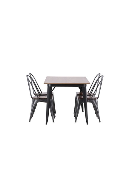 Matgrupp Tempe med Tempe matstolar, 140 × 80 cm