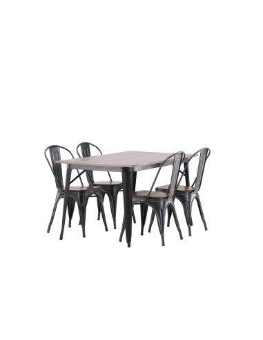 Matgrupp Tempe med Tempe matstolar, 140 × 80 cm