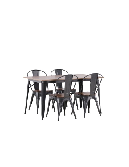 Matgrupp Tempe med Tempe matstolar, 140 × 80 cm