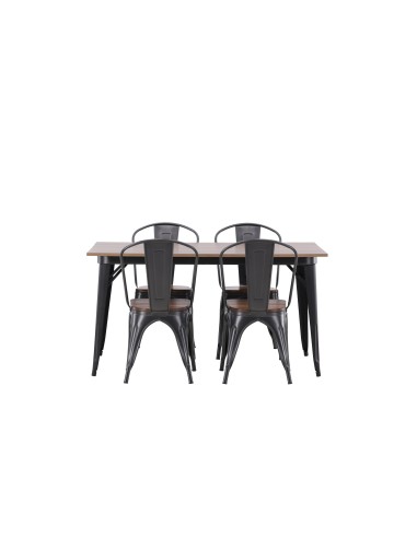 Matgrupp Tempe med Tempe matstolar, 140 × 80 cm