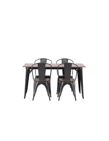 Matgrupp Tempe med Tempe matstolar, 140 × 80 cm