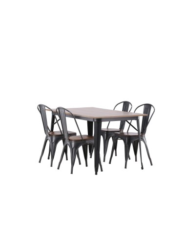 Matgrupp Tempe med Tempe matstolar, 140 × 80 cm