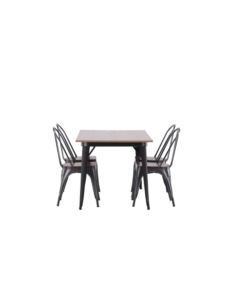 Matgrupp Tempe med Tempe matstolar, 140 × 80 cm