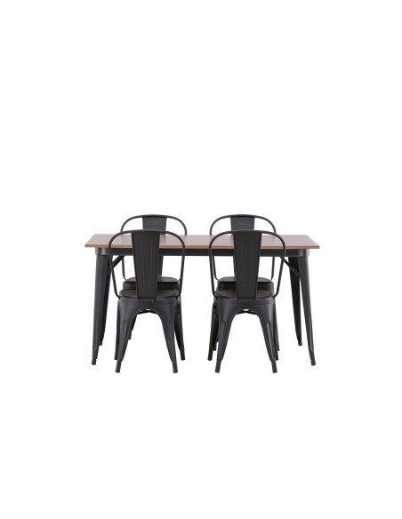 Matgrupp Tempe med Tempe matstolar, 140 × 80 cm