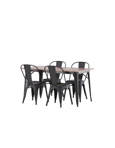 Matgrupp Tempe med Tempe matstolar, 140 × 80 cm