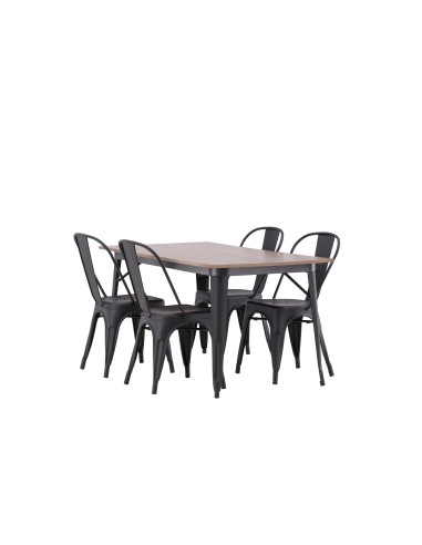 Matgrupp Tempe med Tempe matstolar, 140 × 80 cm