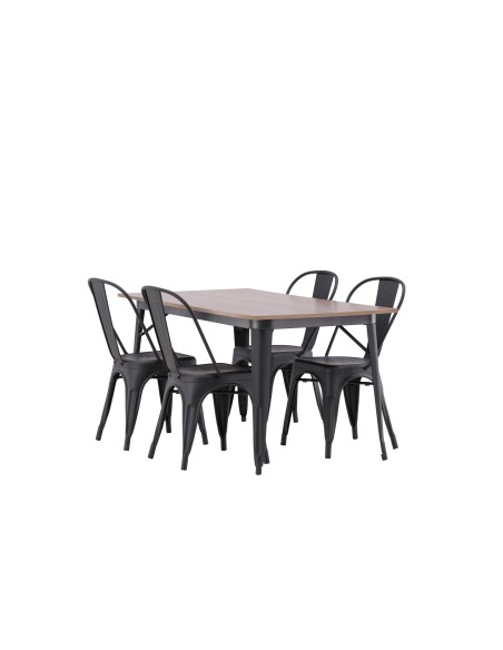 Matgrupp Tempe med Tempe matstolar, 140 × 80 cm