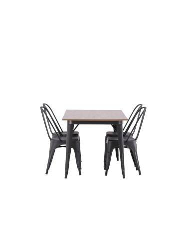 Matgrupp Tempe med Tempe matstolar, 140 × 80 cm